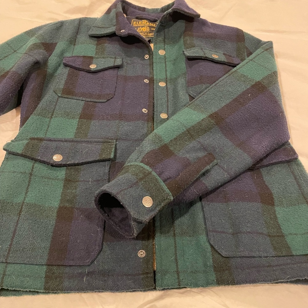 Element plaid wool, fleece lined jacket